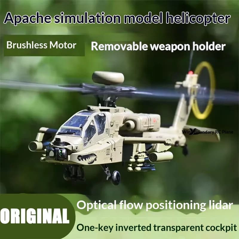 1/48 RC ERA C170 Apache AH-64D RC Helicopter Military Model 6CH Brushless Optical Flow Positioning One Key Inverted Flight