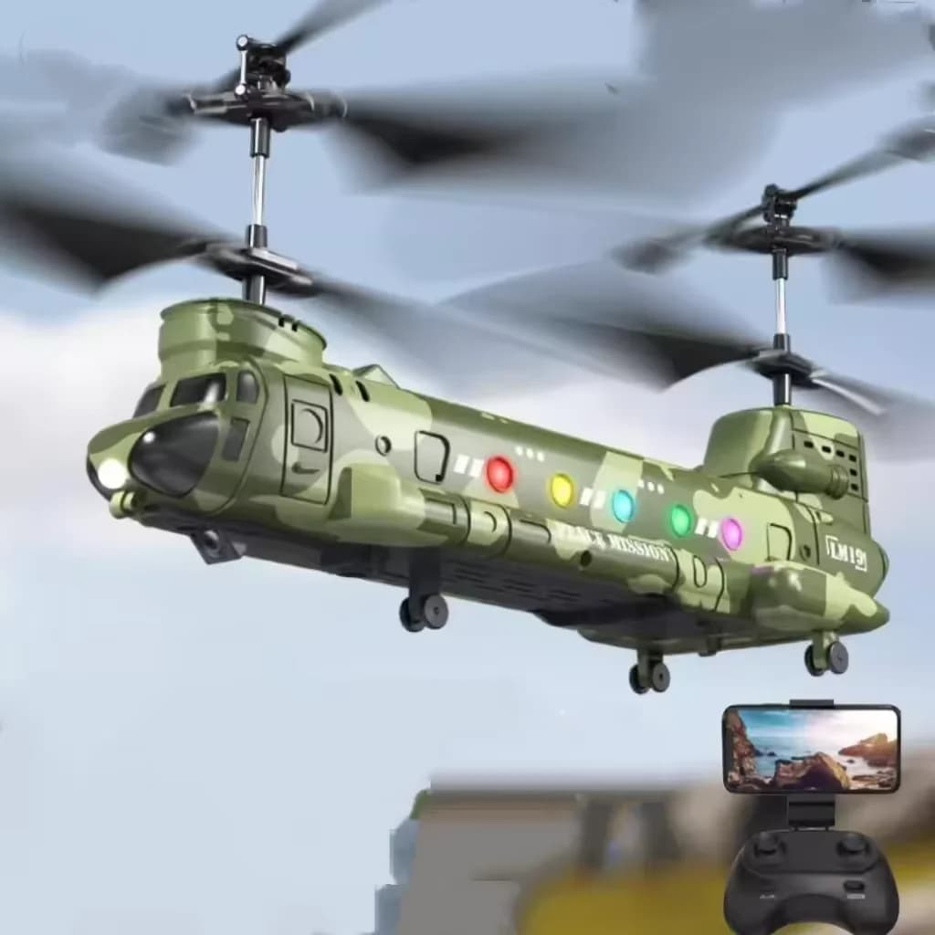 2.4G RC Helicopter HD Aerial Photography 3 Gears Gesture Remote Control 4CH Aircraft Cool Lights Children's Toy Model Boy Gifts
