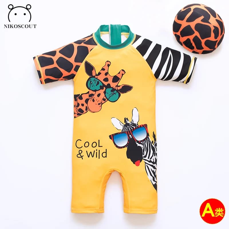 Children's Swimsuit, Boy's Baby Swimsuit, Baby Boy's Quick-Drying One-Piece Sun Protection Cute Swimsuit for Small and Medium-Sized Children
