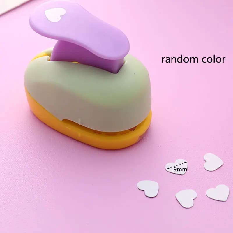 Cute Heart Hole Puncher Scrapbooking Paper Punches Kawaii Heart Hole Punch DIY Craft Shape Cutter Perforator