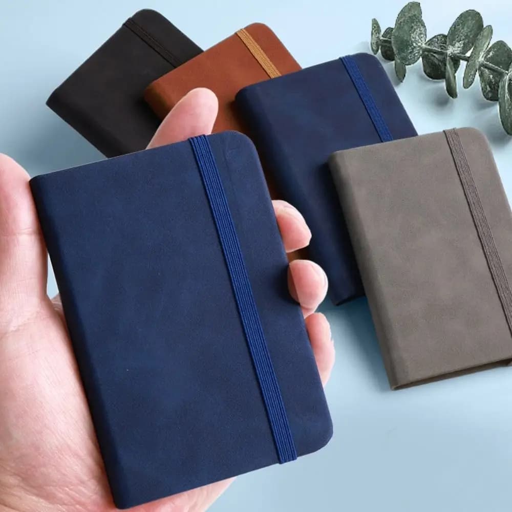 School Stationery Portable A7 Notebook Pocket Writing Paper Mini Notepad Memo Pad PU Cover Diary Book Office Supplies