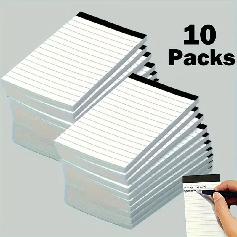 Pocket-Sized Lined Notepads Notebooks 10-Pack Notebook 30 Sheets Each Memo Pad Agenda Notepad Diary Sketch Book Writing Pads