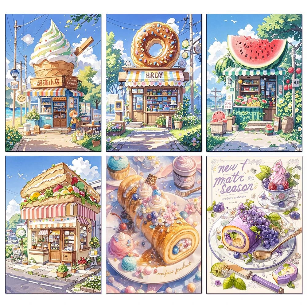 DIY Diamonds Painting Novelty 2025 Cartoon House Full Diamond Mosaic Embroidery Cross Stitch Kits Home Decoration Adult Crafts