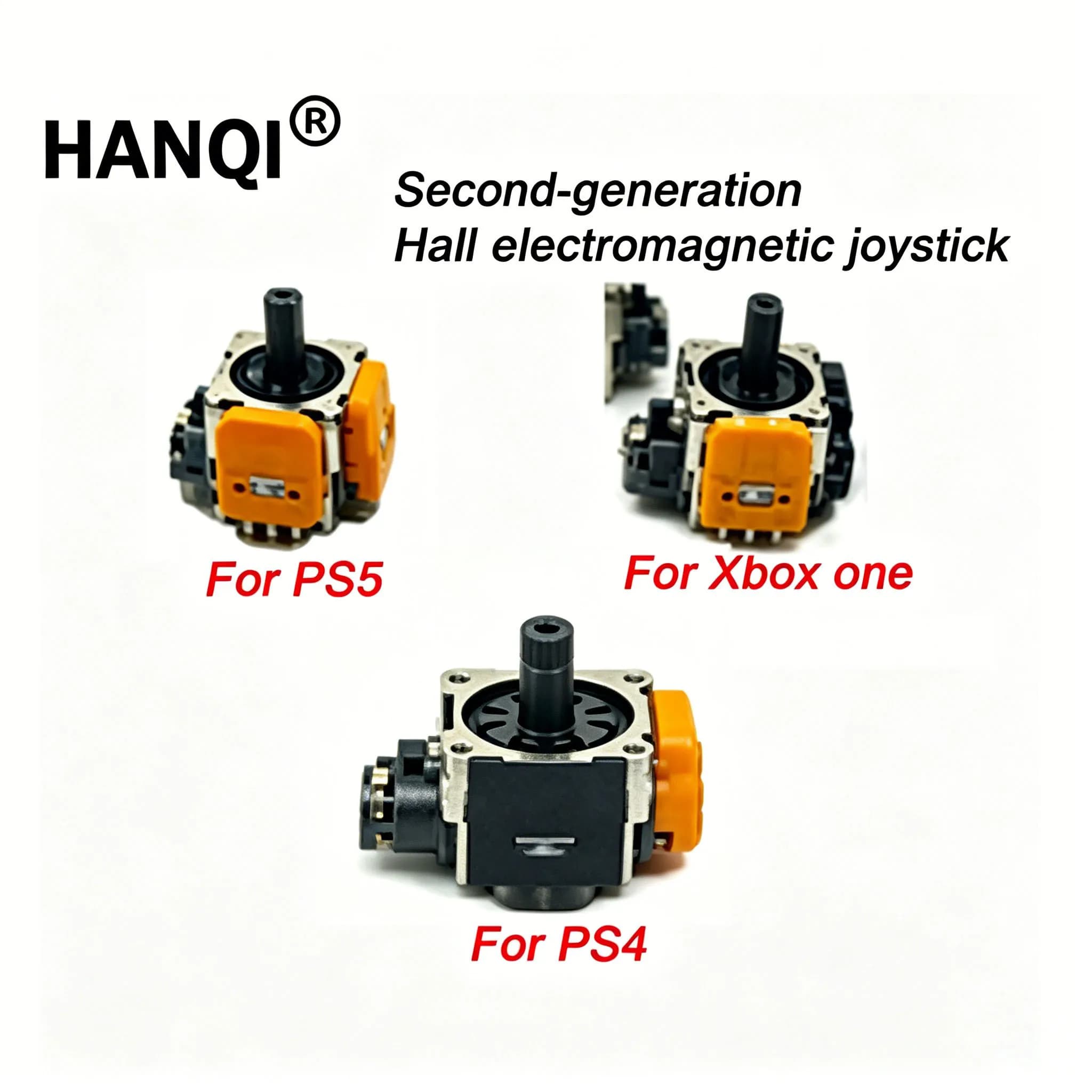 1PCS Second-Generation Hall Effect Electromagnetic Joystick, Suitable for PS4, PS5, XBOX ONE, Etc. With a Comfortable Feel.