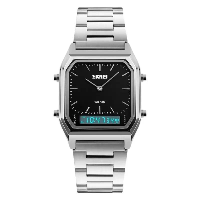 SKMEI Dual Display Watch Men Digital Dual Time Sports Chronograph Waterproof Male Clock Quartz Wristwatches Relogio Masculino