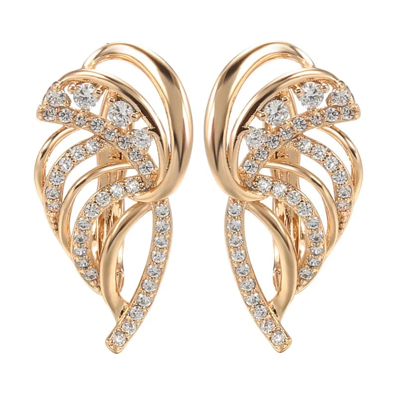 Solid 14K Gold Jewelry Earring Women Fine Aros Mujer Oreja Earrings for Women Orecchini 14 K Yellow Gold Bizuteria Jewelry