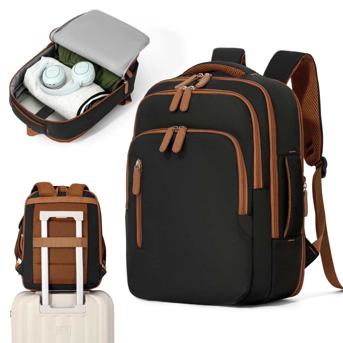 High School Backpack for Girls, Stylish School Bag for Junior High and College Students, Large Capacity Laptop Backpack for Men, Suitable for Business Trips, Commuting, and Outdoor Activities