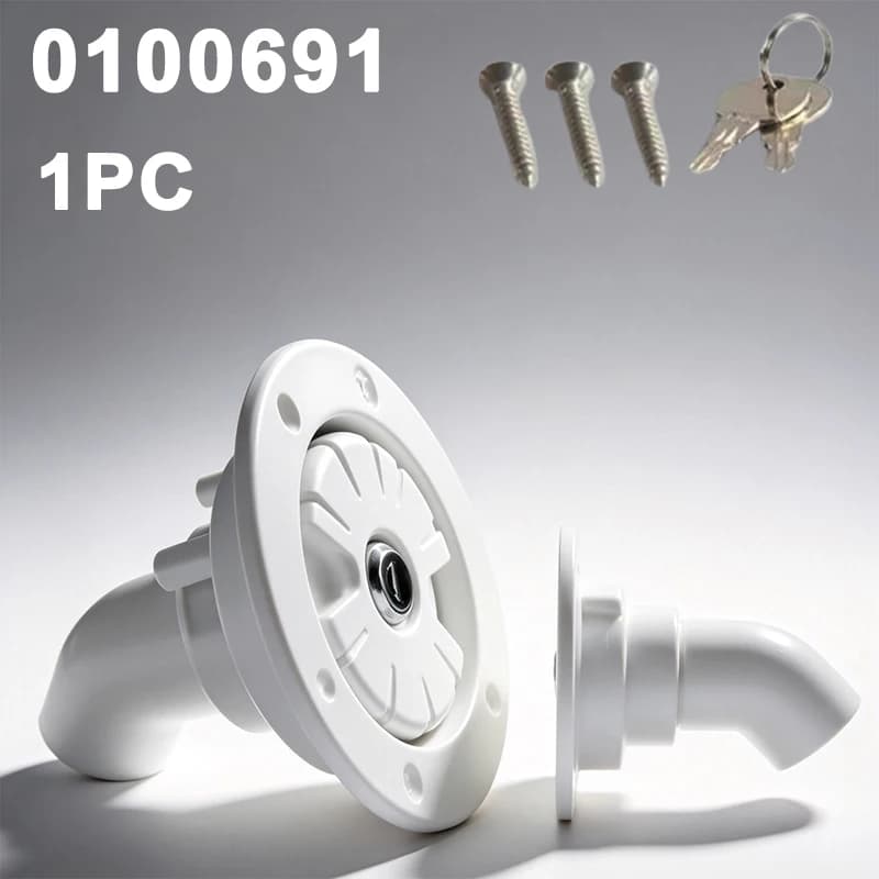 Exterior Hatch Black/White Round Gravity Water Inlet with Lock RV Accessories Caravan for RV Boat Camper Trailer Car Accessories