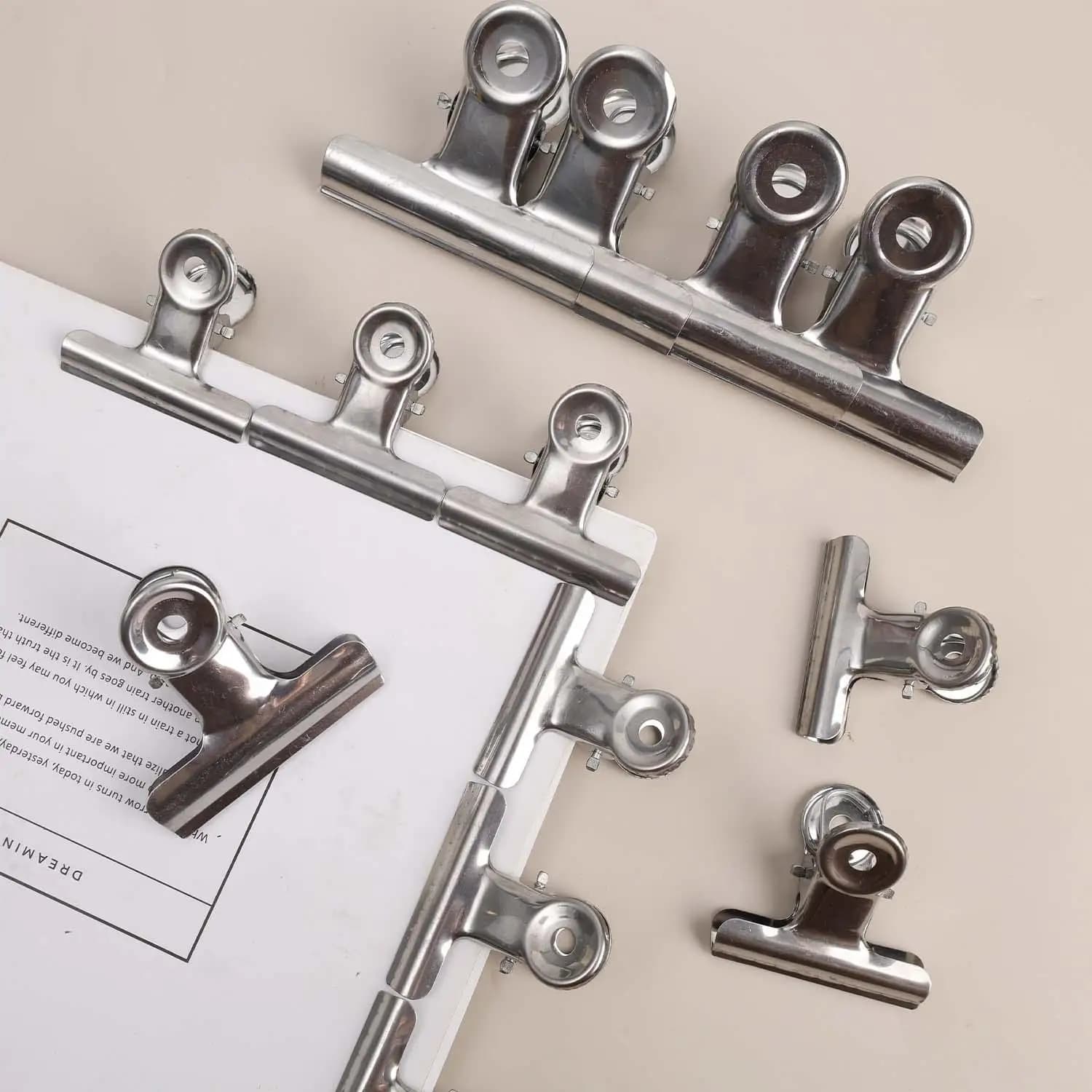 Stainless Steel Metal Binders Multifunctional Paper Clips Clamp for Food Bag Pictures Photos Home Kitchen Office School Supplies