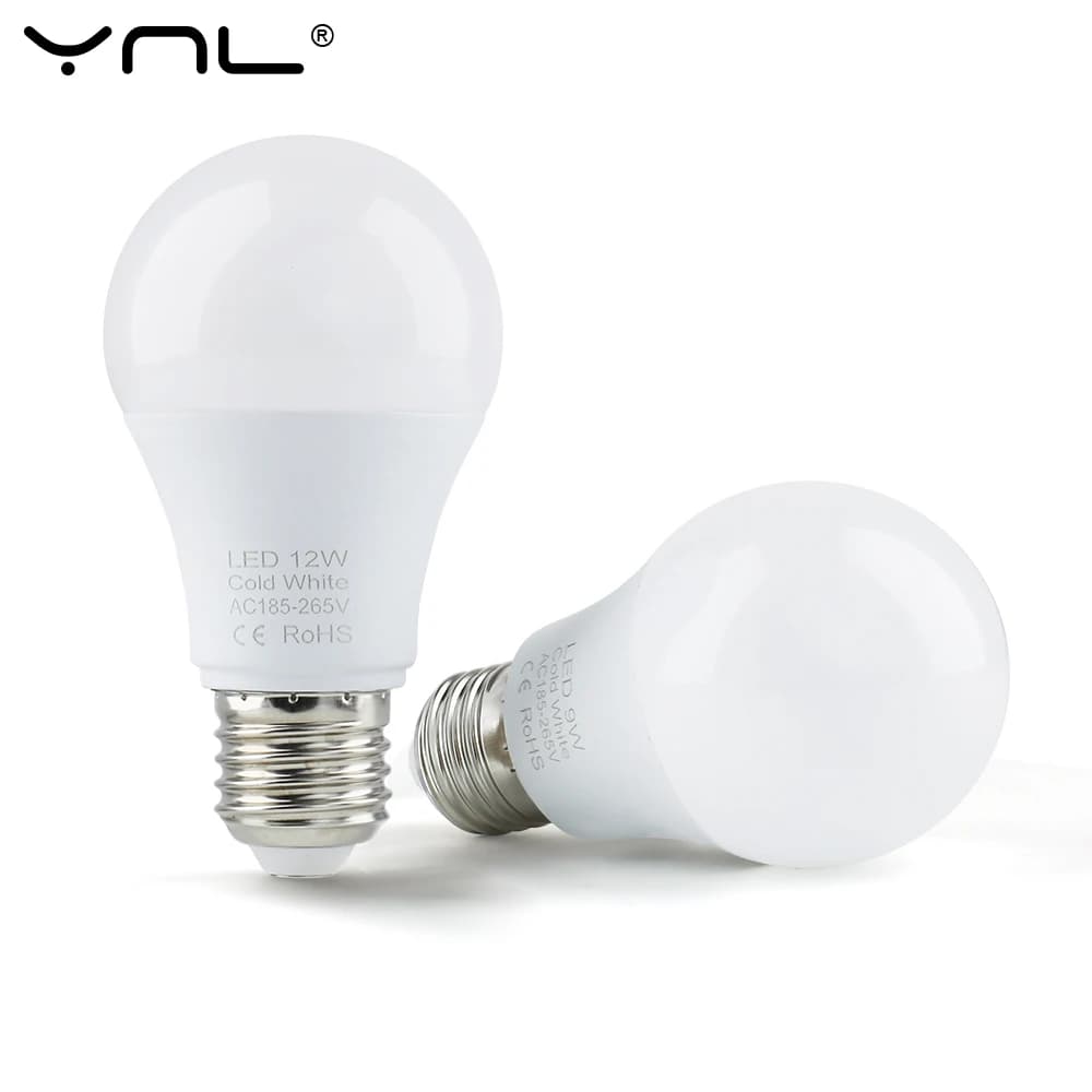 3W 6W 9W 12W 15W 18W LED Bulb Lamps E27 Lampada LED Light Bulb AC 220V-240V Smart IC High Brightness Illa Lamp Spotlight