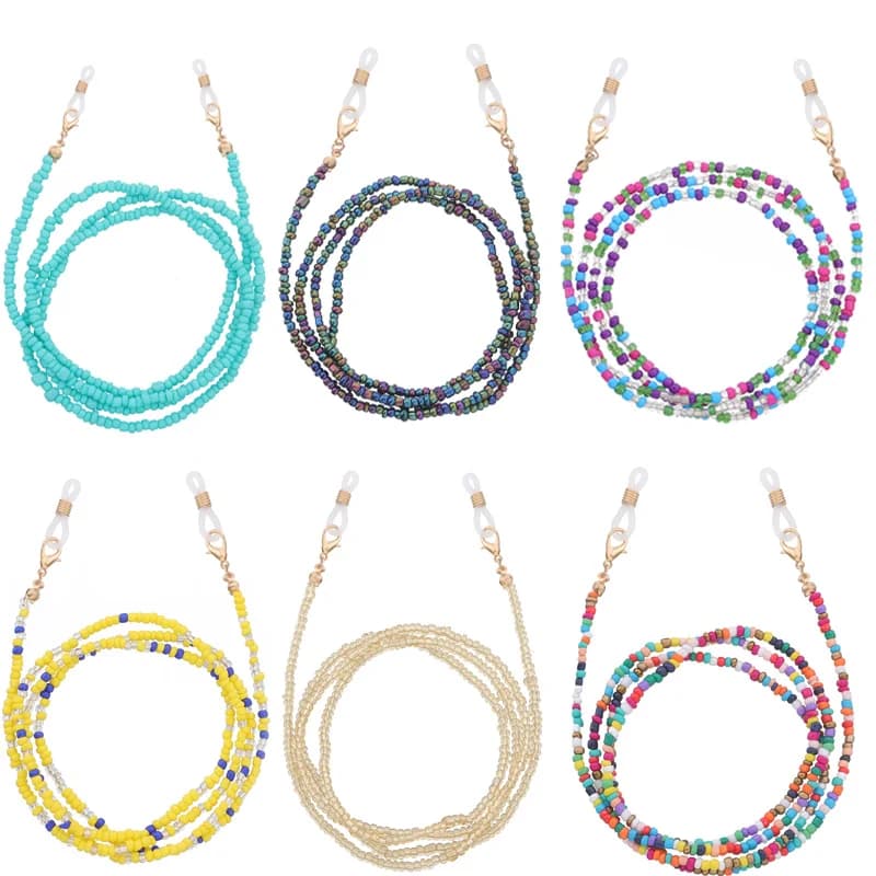 New Fashion Women Reading Glasses Chain Beaded Sunglass Lanyard Necklace Hang on Neck Eyewear Necklace Accessoriess Gift