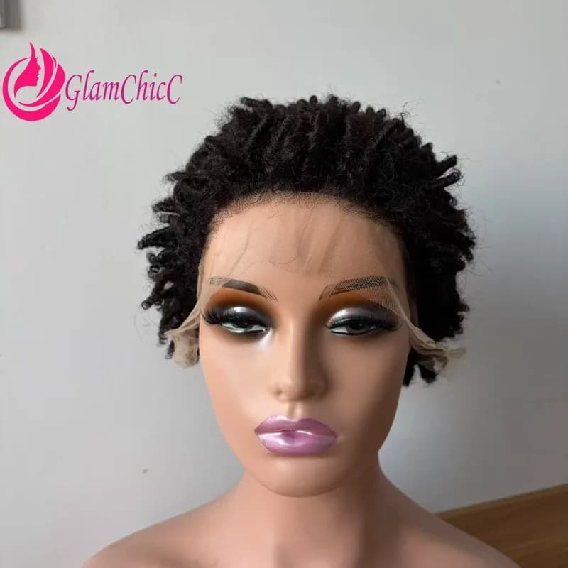 13x4Lace Front African Scroll Natural Color Human Hair Wig Natural Looking for Women Heat Stylable Comfortable Fit Easy To Style