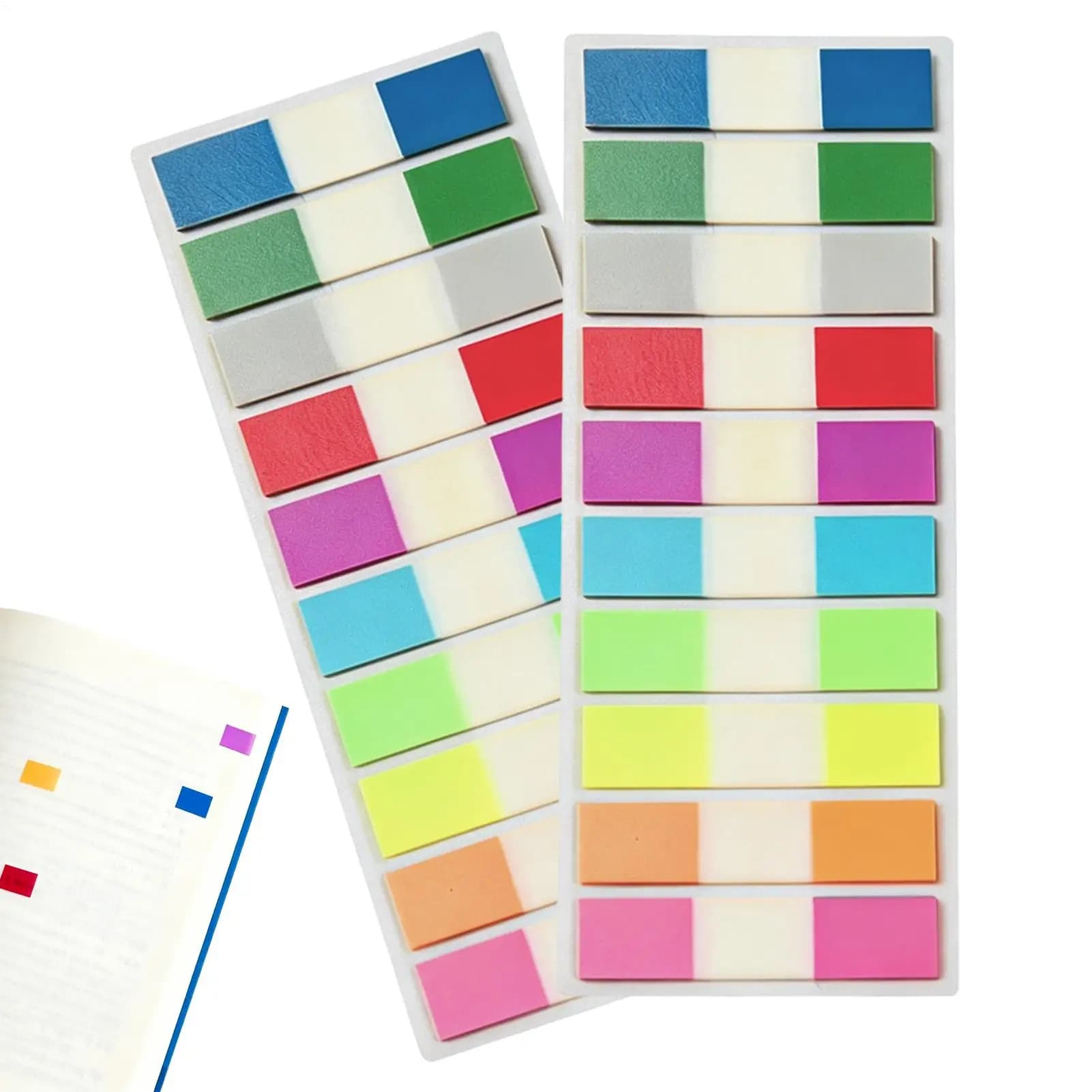 400Pcs Sticky Index Tabs Colorful Index Tabs Self-Adhesive Stickers Sticky Note Pads Note Stationery School Office Supplies