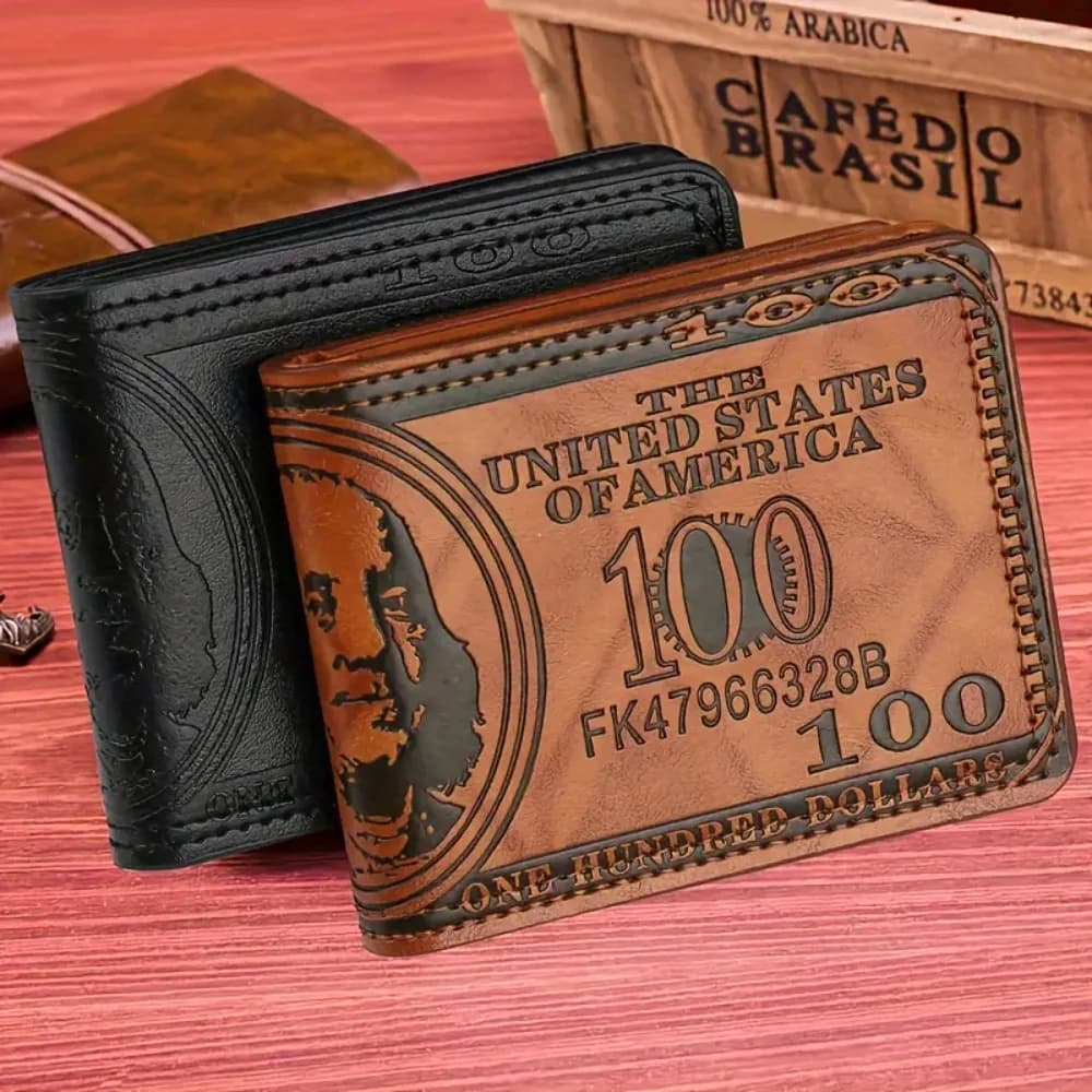 Men's Wallets With PatternWallet Male PU Leather Walet Photo Card Holder Fashion Large Capacity Wallet Purse Bag