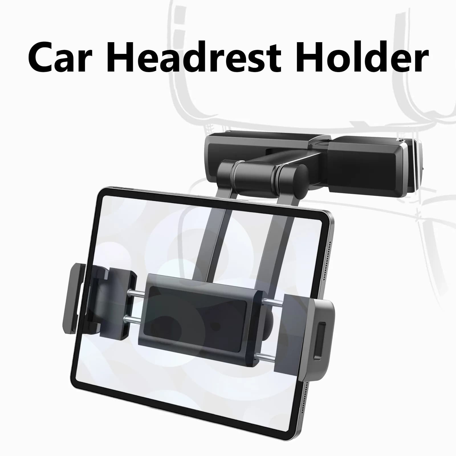 Tablet Holder for Car Headrest, Back Seat iPad Mount, Travel Accessories Road Trip Essentials for Kids Fits 4.7-12.9" Devices