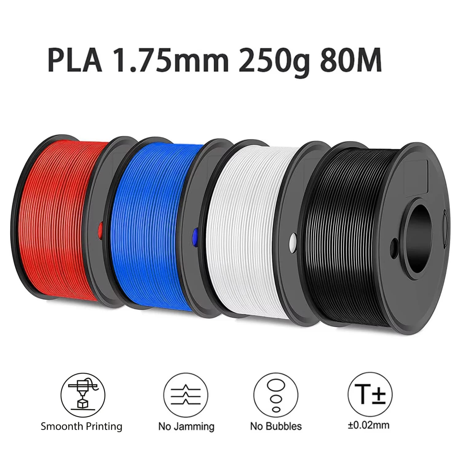 3D Printing Filament PLA 250g Length 80M Diameter 1.75mm FDM Printer Material
