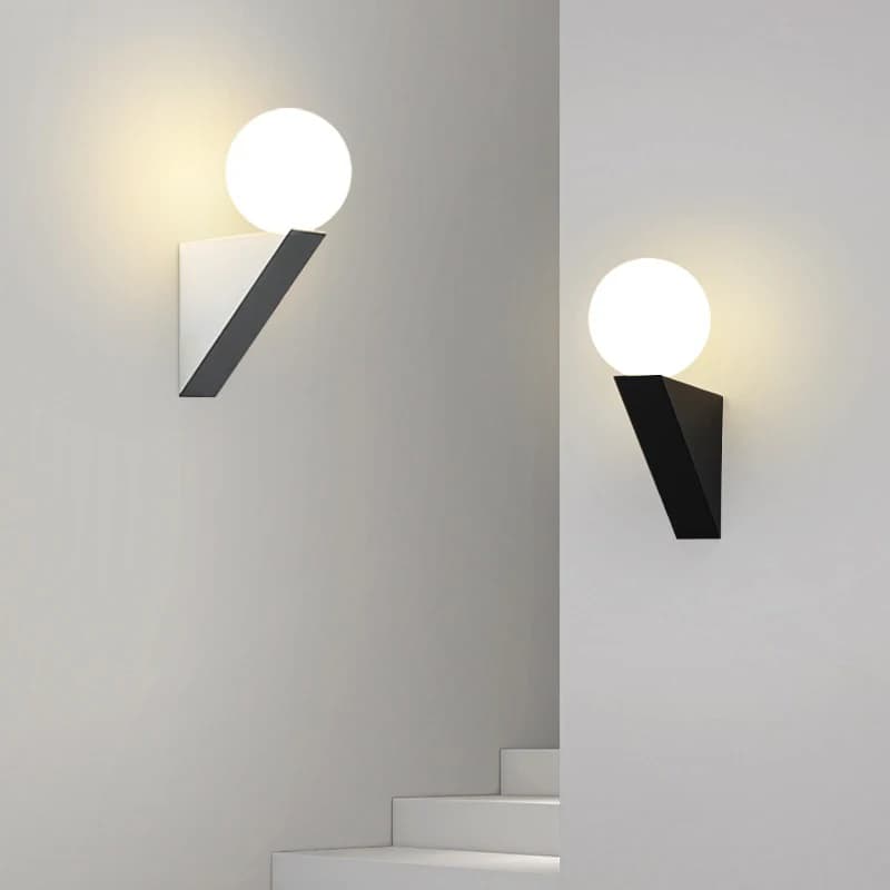 Indoor Wall Lamps for Corridor Aisle Balcony with Glass Ball Modern G9 9W LED Wall Lighting Wall Sconce for Bedroom Living Room