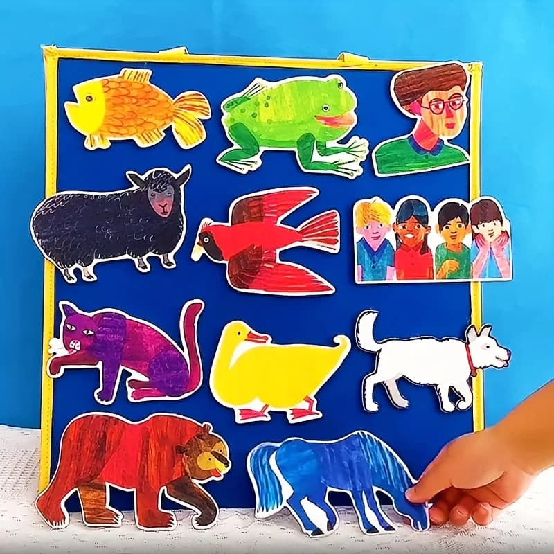 Felt Teaching Aids'Brown Bear, Brown Bear, What Do You See?' Classroom Game, Storytelling Performance Props, Early Education