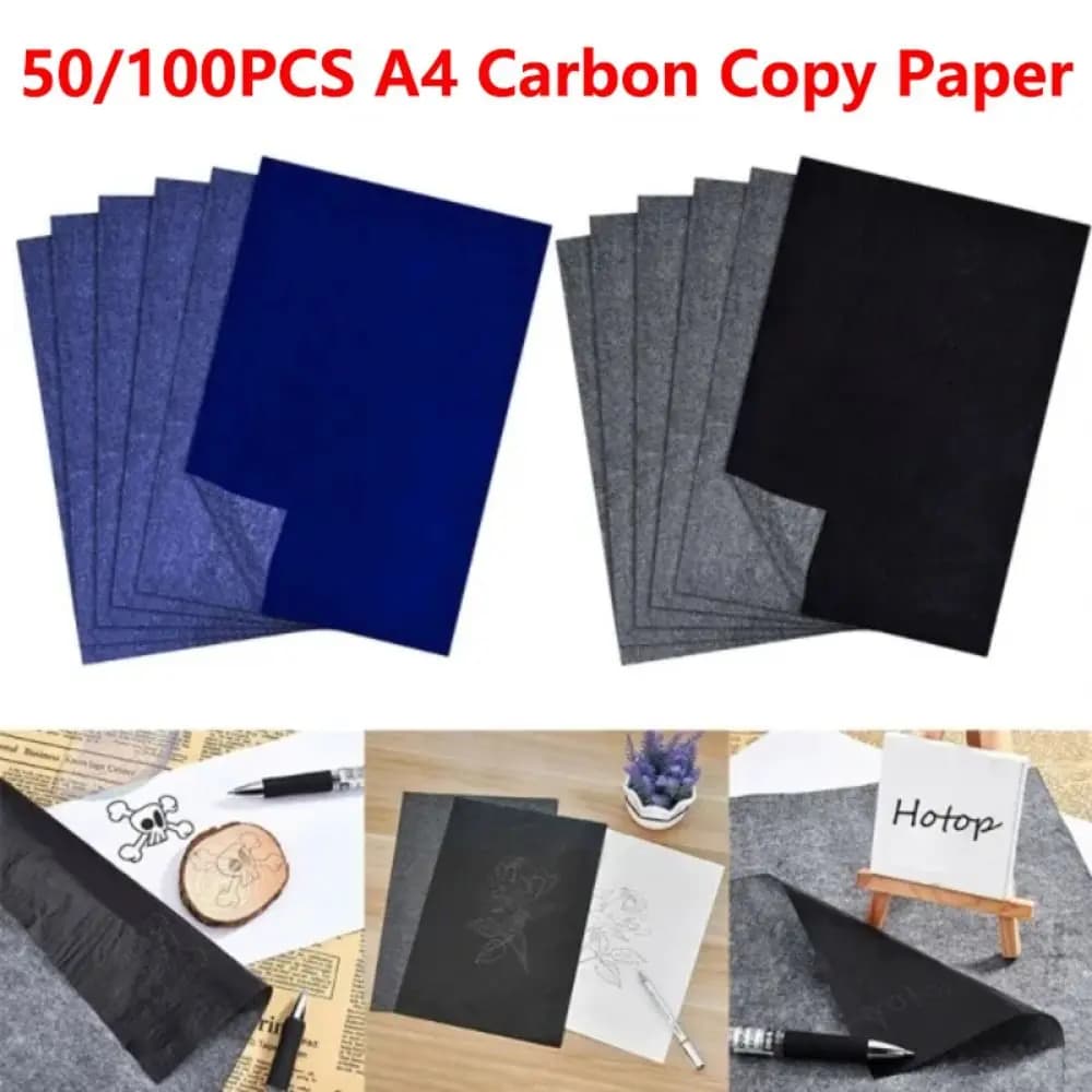 50/10Pcs Handmade Carbon Copy Paper One Side Coated A4 Tracing Paper Coated Reusable Drawing Transfer Office Supplies
