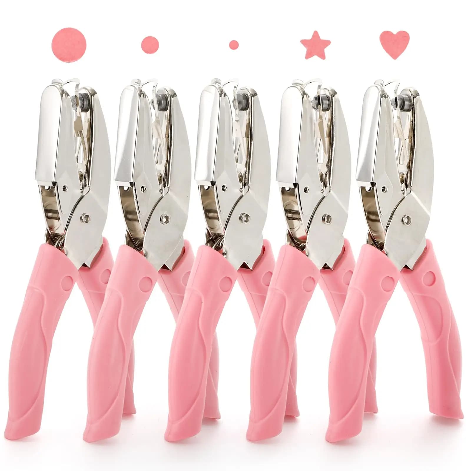 Cute Single Hole Puncher Scrapbooking Paper Punches Kawaii Star Heart Circle Hole Punch DIY Craft Shape Cutter Perforator 2024