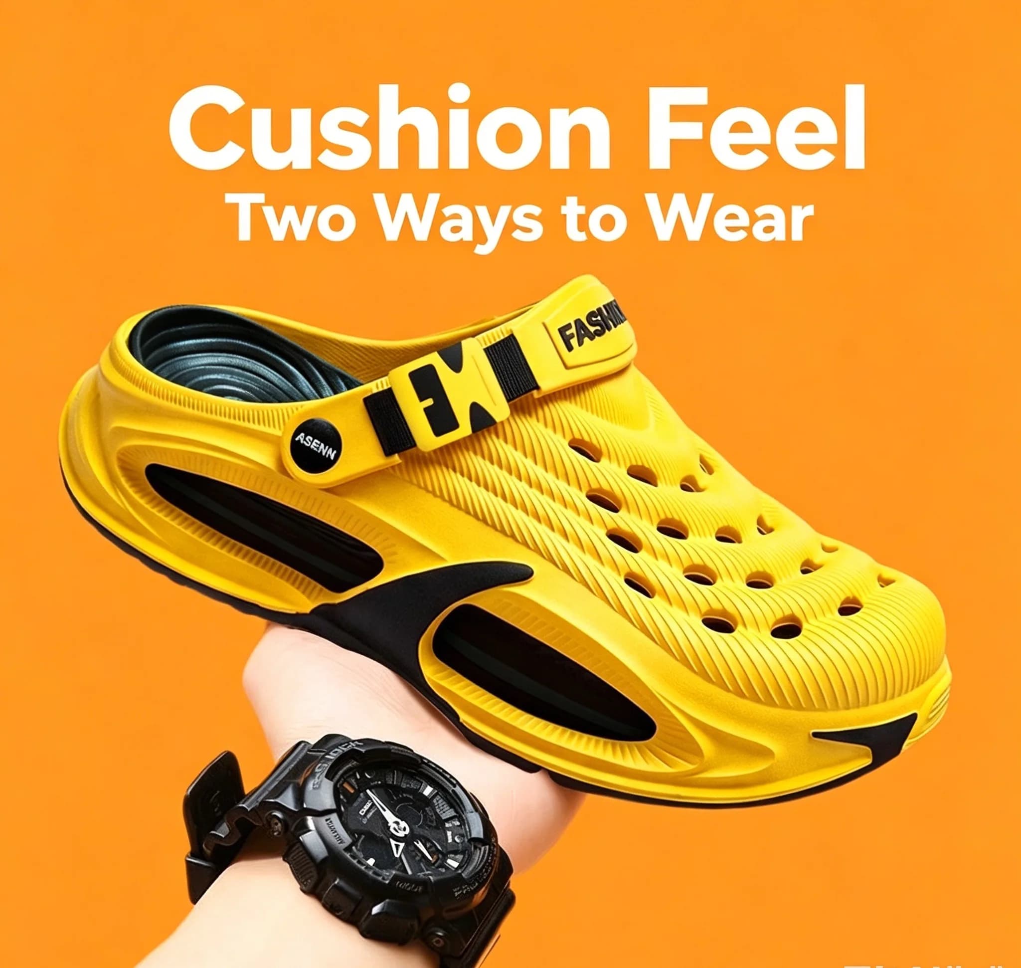 Men's Fashionable Breathable Sandals Summer Wear Thick Sole Anti-Slip Wear-Resistant Beach Sandals for Comfortable Footwear