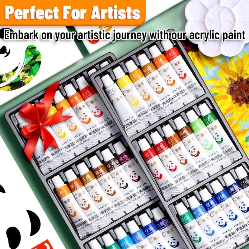 12/18/24-colors acrylic paint set, non-fading, specially designed for wall painting, DIY, textile shoes, graffiti, art students,