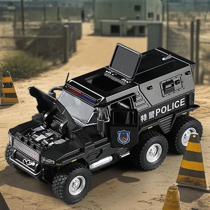 Alloy Car Model Diecasts & Toy WAT City Police Truck Model Diecast Vehicles Toy Cars Kid Toys For Children Gifts Boy Toy