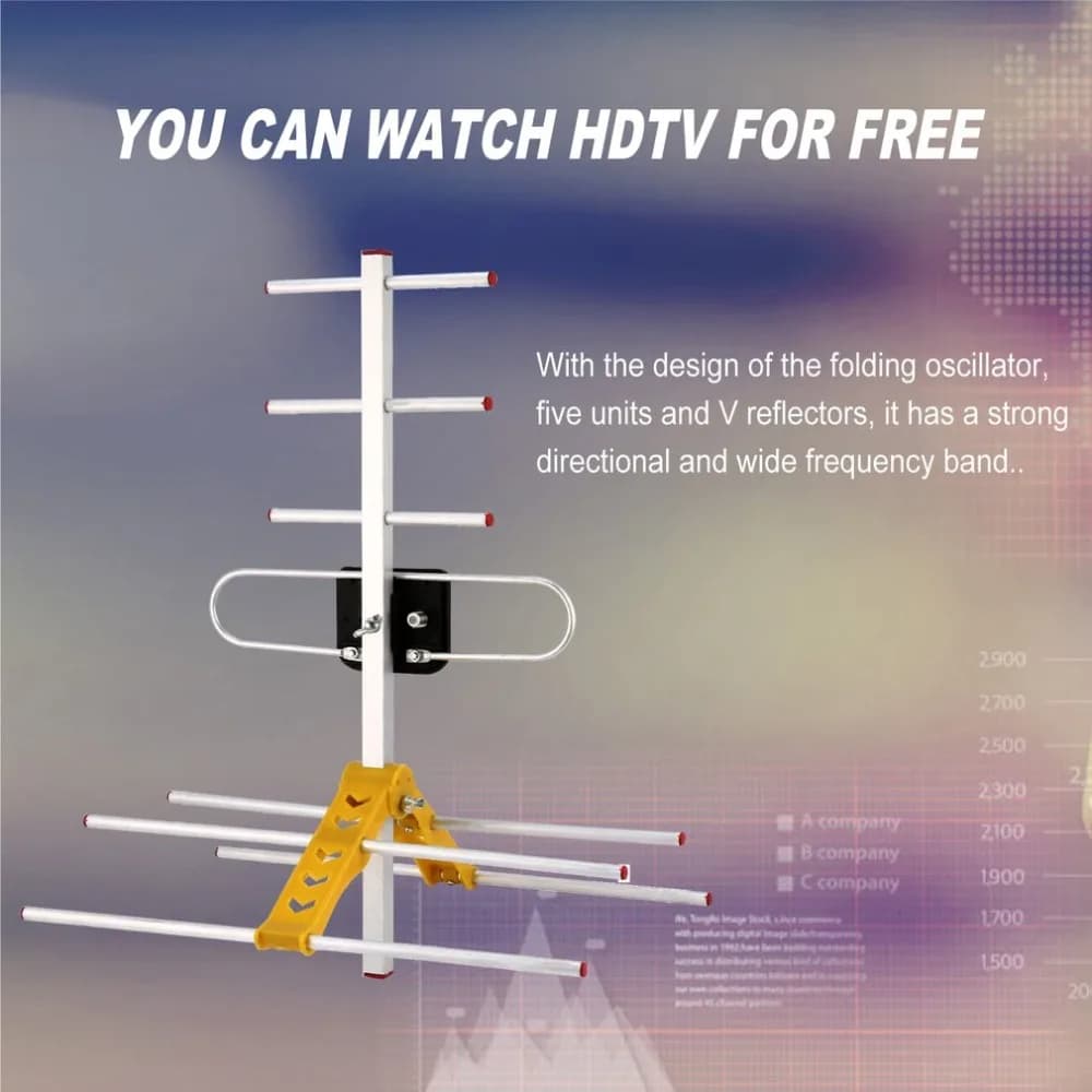 Signal Outdoor TV Antenna LAN-HD8E HD Digital TV Program Receiver For DVBT2 HDTV ISDBT ATSC High Gain Strong TV Antenna