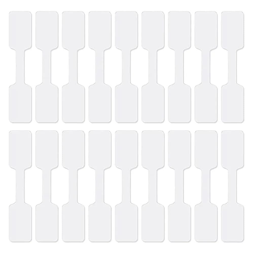 100 Pcs White Cable Label Writable Organizer Cord Labels For Office Blank Stickers School Selfadhesive Paper Tags Management