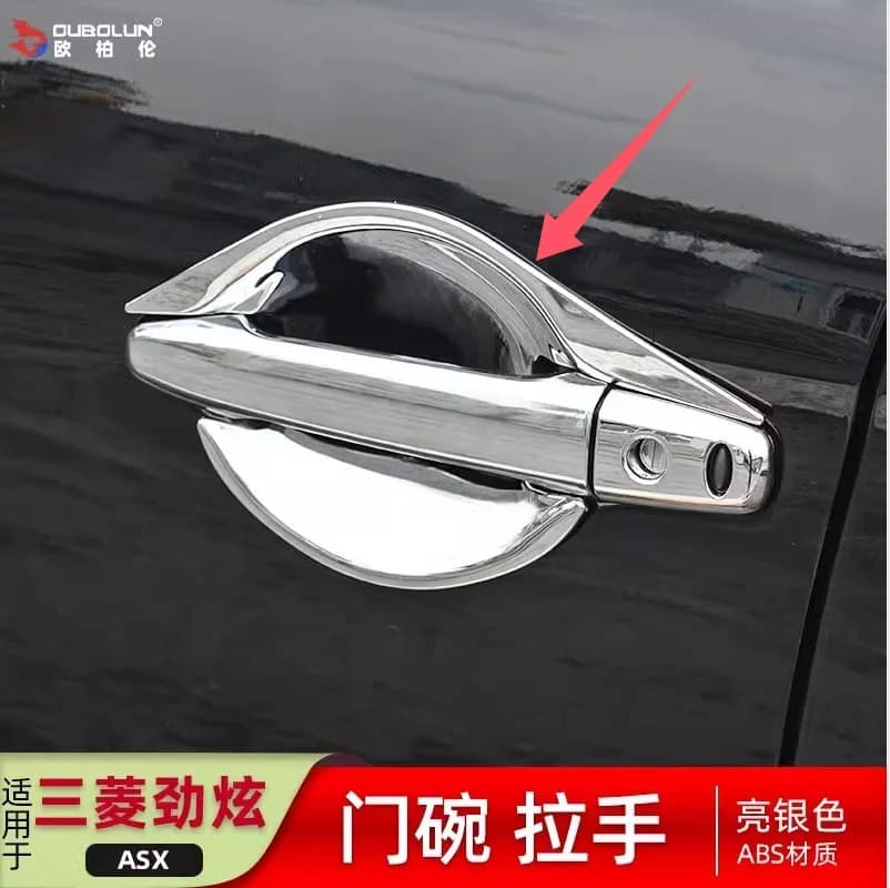 Car Accessories For Mitsubishi ASX 2013-2014 2015 2016 -2020 Exterior door bowl protective cover decorative sequin car stickers