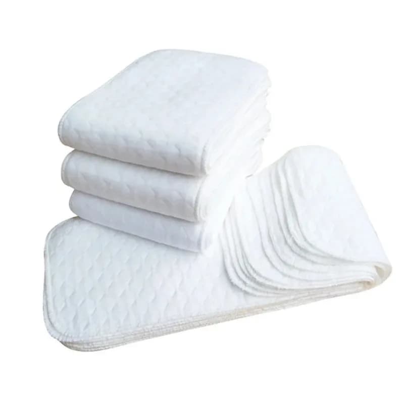 2/5/10Pcs Baby Diapers Reusable Washable Cotton Diaper Ecological Nappies Insert Cotton Cloth Breathable Absorbent Cloth Diapers