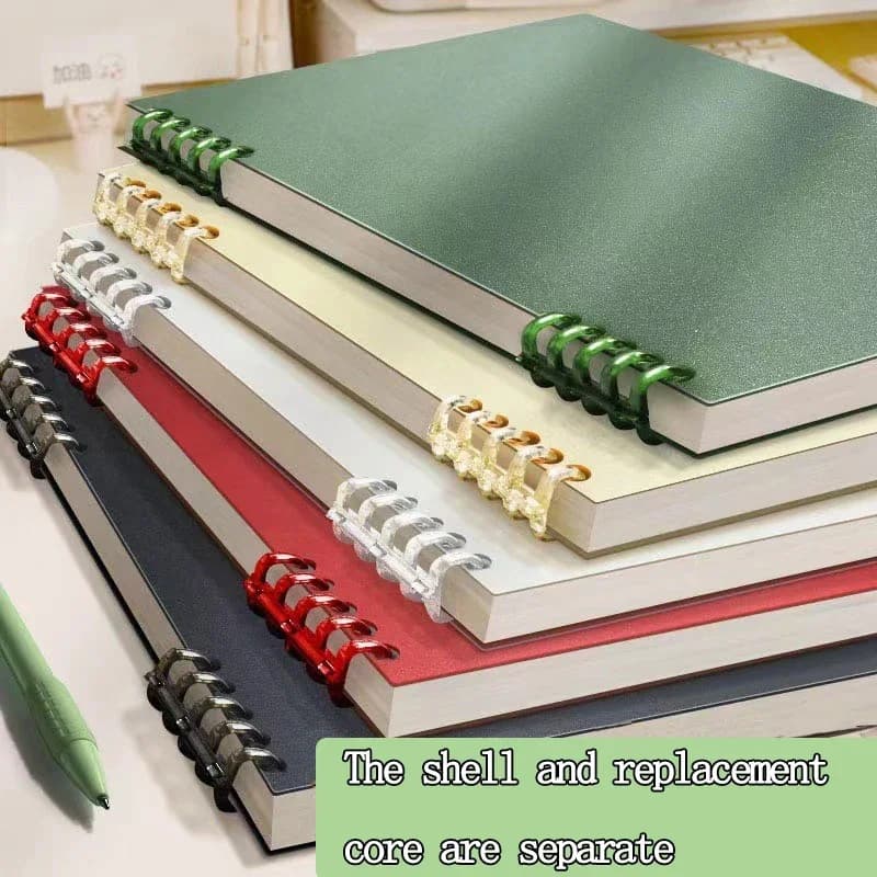 Loose Leaf Notebook refillable page Diary Planner Office School Supplies Stationery cute gel pen student writing a5 cute shell