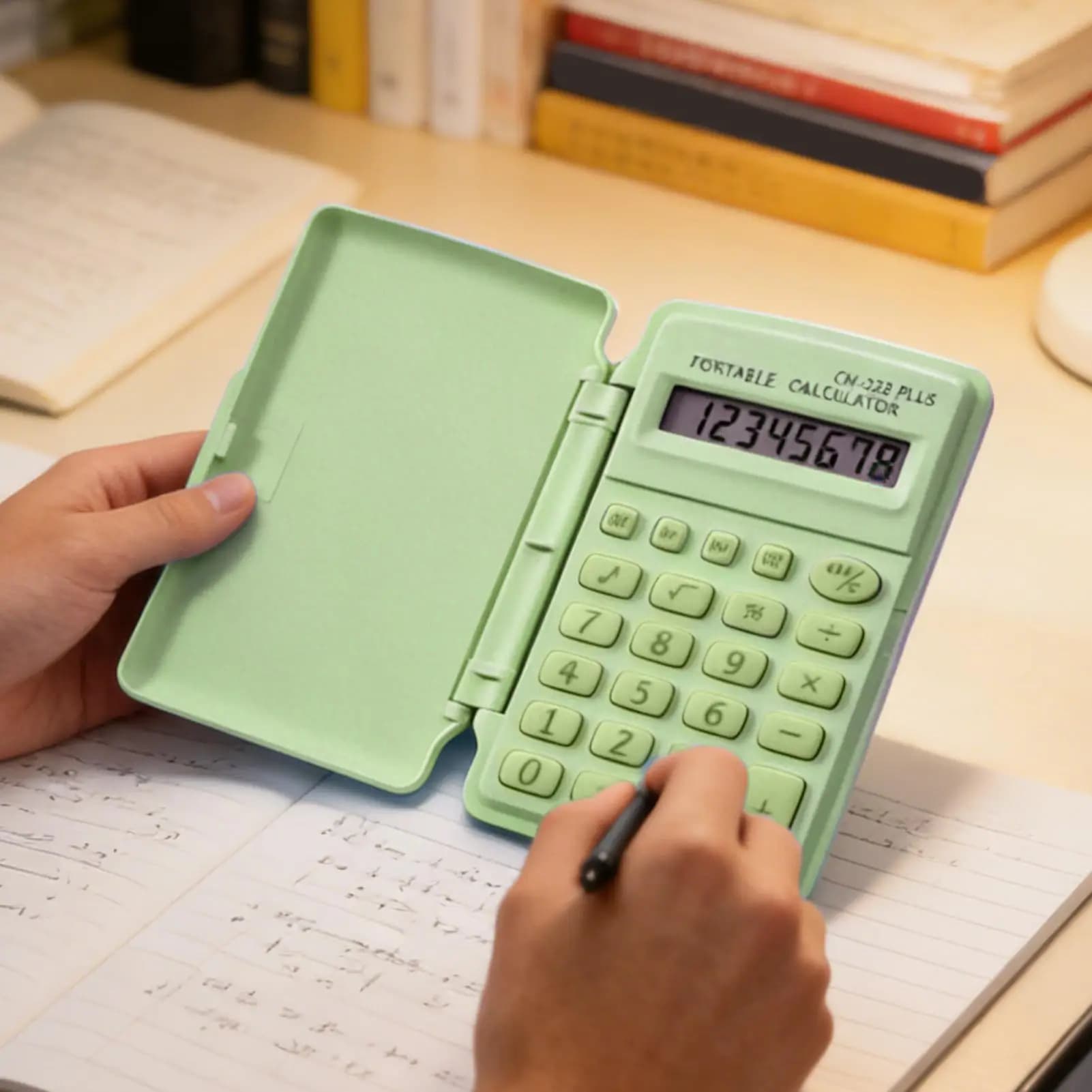 Scientific Calculator with LCD Notepad Small Cute Silent Portable Calculator Back To School Supplies Students Calculation tools