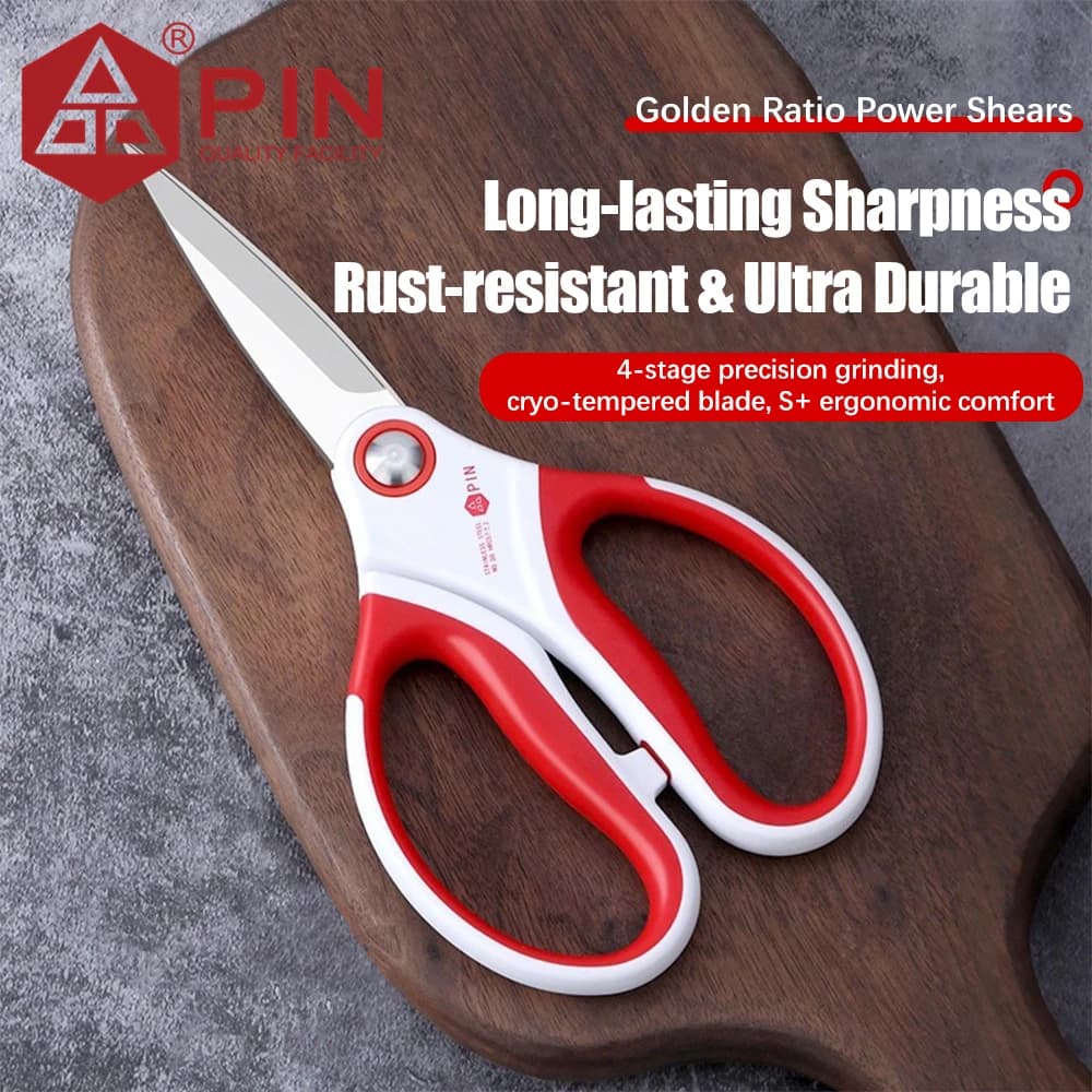 Scissors Multipurpose 5Cr15MoV Stainless Steel Scissors 4-Stage Ultra Sharp Comfort Scissors for Home Office School Fabric Paper