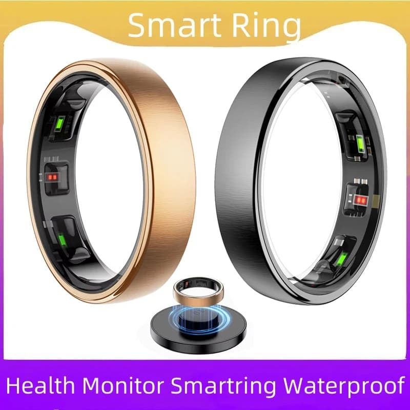 R10 Smart Ring with Charging Case Men Women Health Sleep Heart Rate Monitoring Smartring IP68 & 5ATM Waterproof Multi-sport Mode