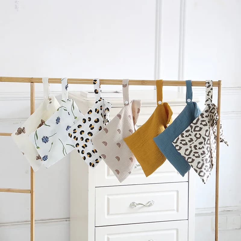 Wholesale Printing Bag For Diaper Pure Organic Double Layer Cotton Multifunction Mommy Handbag Baby Bottle Cart Hanging Bag