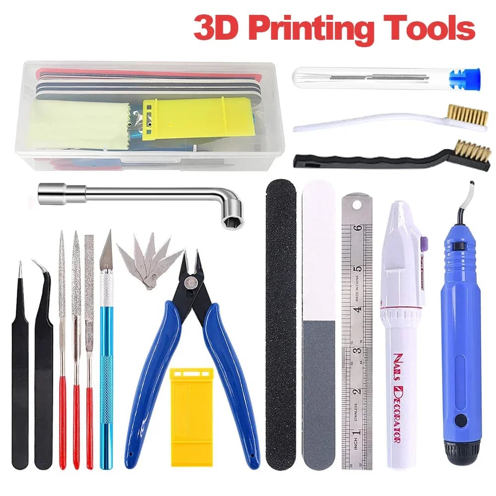 Multiple Models 3D Printer Tool Kit Trimming Knife Scraper Cleaning Needle Tweezers Pliers Deburring Kit DIY 3D Printing Tools