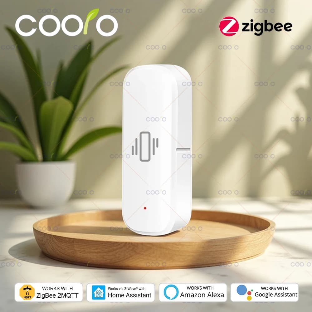 Smart Vibration Sensor ZigBee Sensor Monitor Remote Control Security Protection Zigbee Sensor Motion Shock Alarm work with Z2M