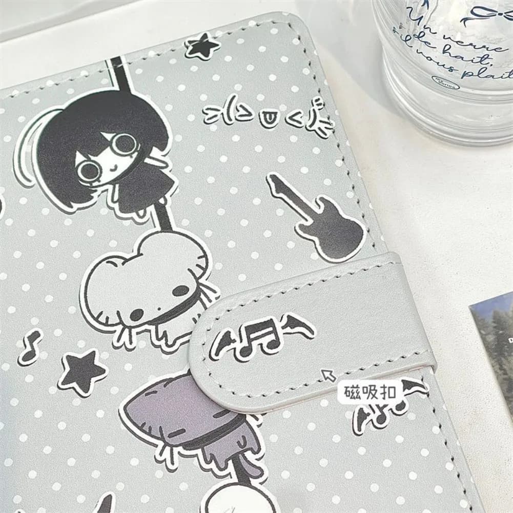 Ins Style Polka Dot Notebook Loose-leaf Book DIY Photo PU Simple A6 Binder Student Notepad Diary Journal Book Travelers Planner