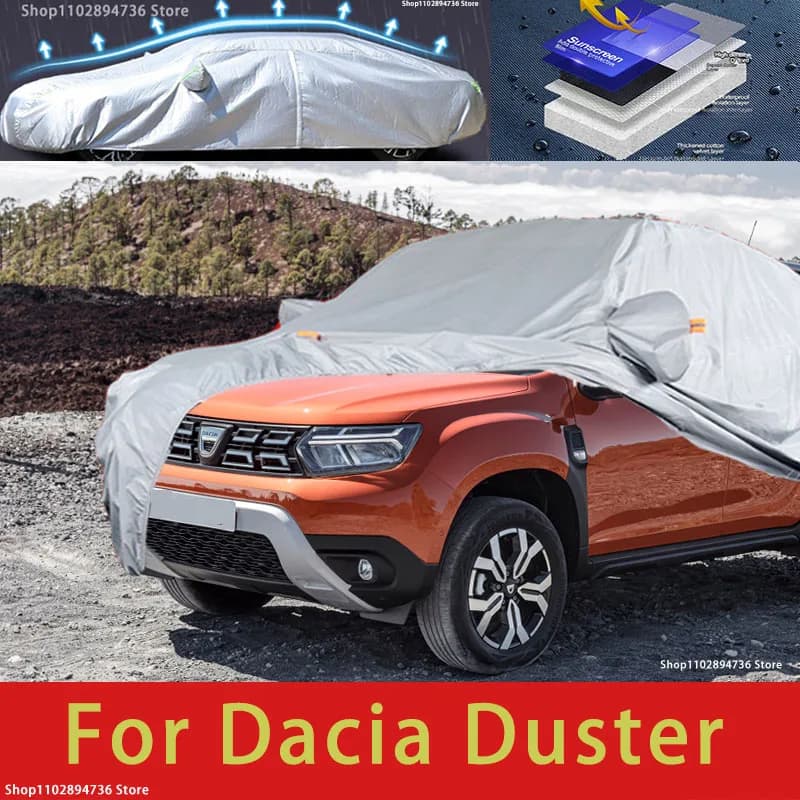 For Dacia Duster Exterior Car Cover Outdoor Protection Full Car Covers Snow Cover Sunshade Waterproof Dustproof Car accessories
