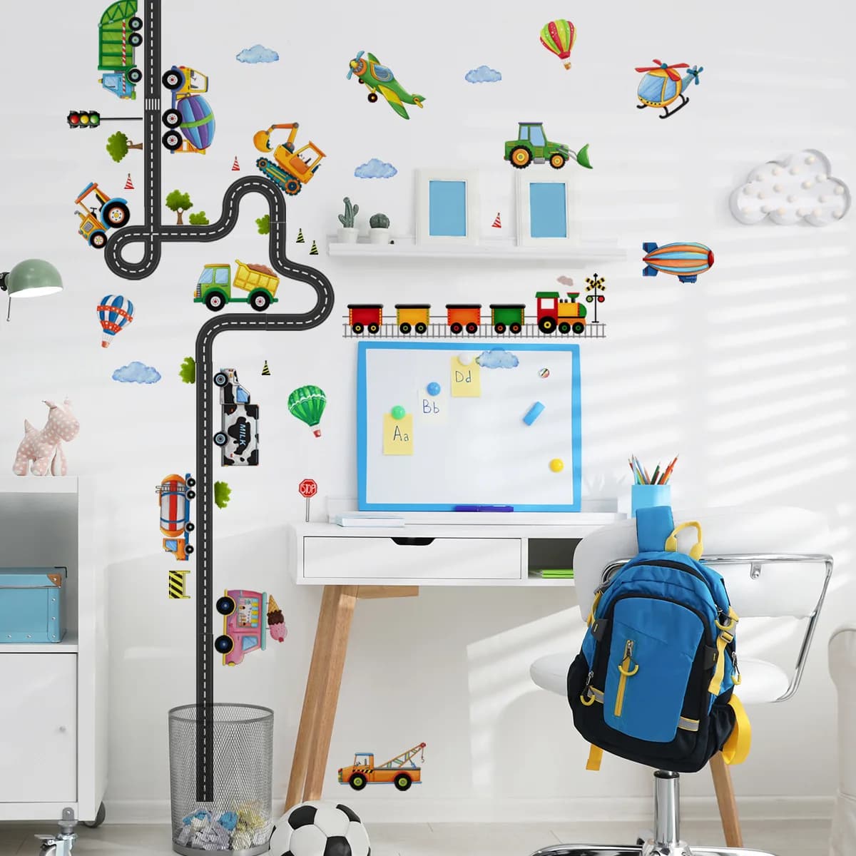 Rail Car Wall Stickers DIY Paper Background Wall Children's Room Kindergarten Decoration Self-adhesive Removable Waterproof