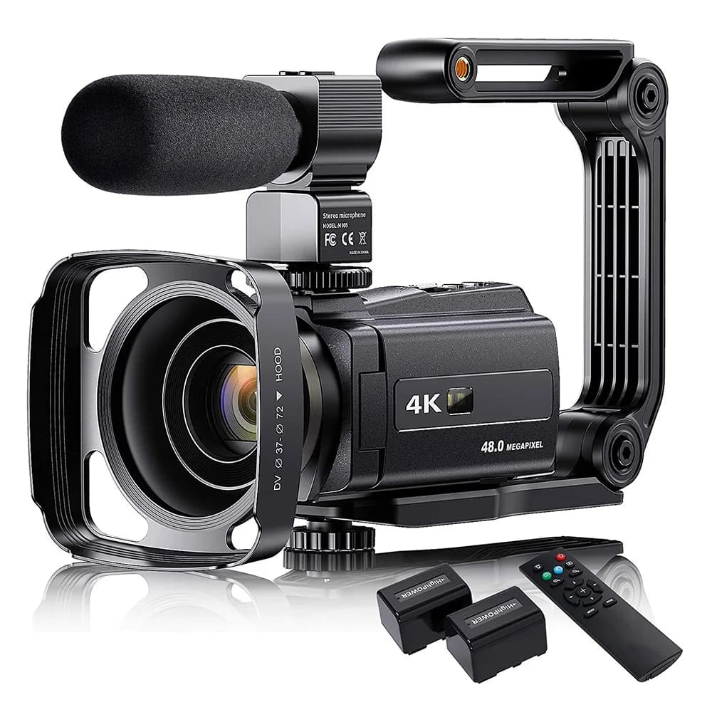 48MP 4K Video Camera 16X Zoom 3.0" Camcorder with Microphone Vlogging Touch Screen IR Night Vision Wi-Fi Vlog Cameras Web