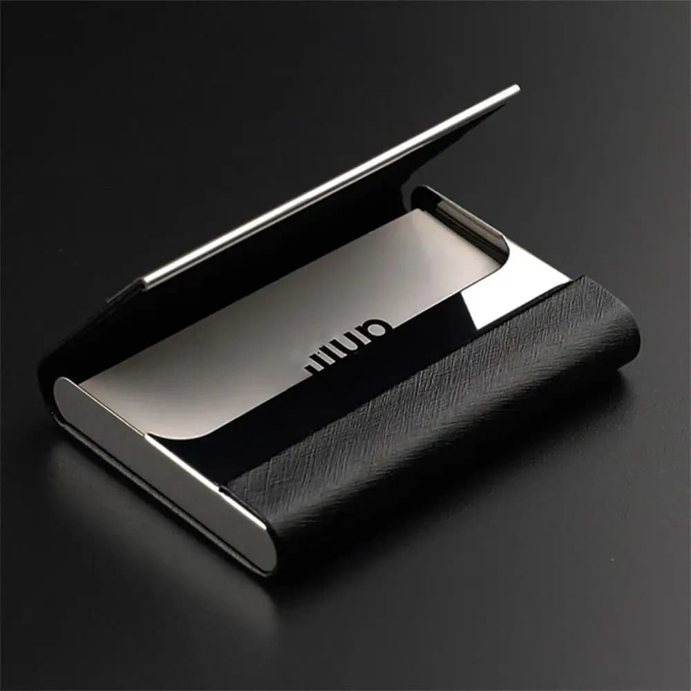 Rfid Credit Card Holder Men Wallets Bank Cardholder Case Luxury PU Leather Slim Thin Business Card Holder with Magnetic Buckle