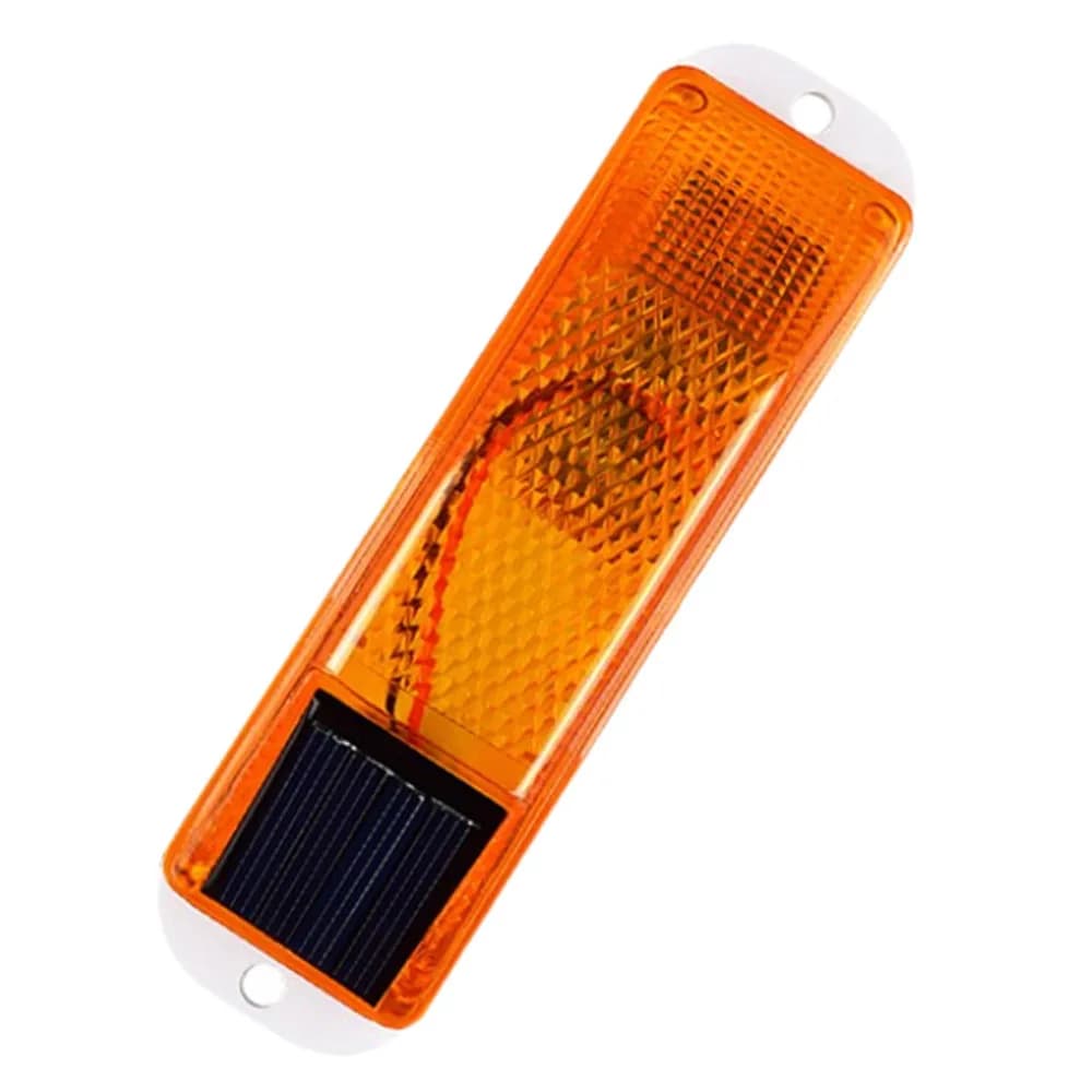 Car LED Warning Light Solar Powered Traffic Caution Lights Night Driving Single Lamp Universal Waterproof Bulb Car Accessories