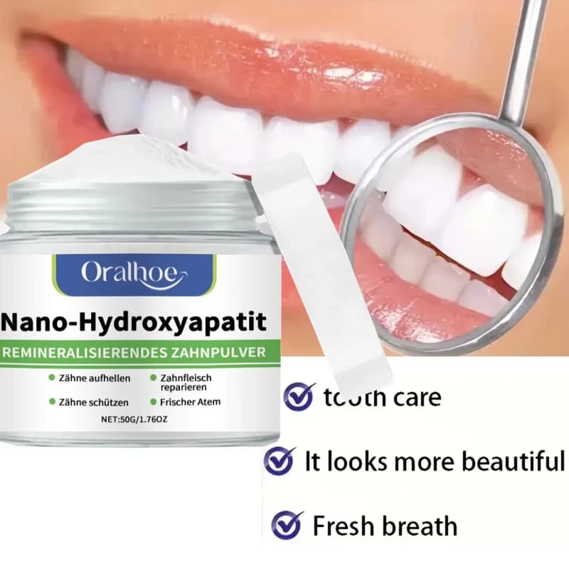 Oral Care Tooth Powder Gentle Clean Whiten Safe Protects Tooth Enamel Freshens Breath Nourishe Cares For Daily Polishing Shine