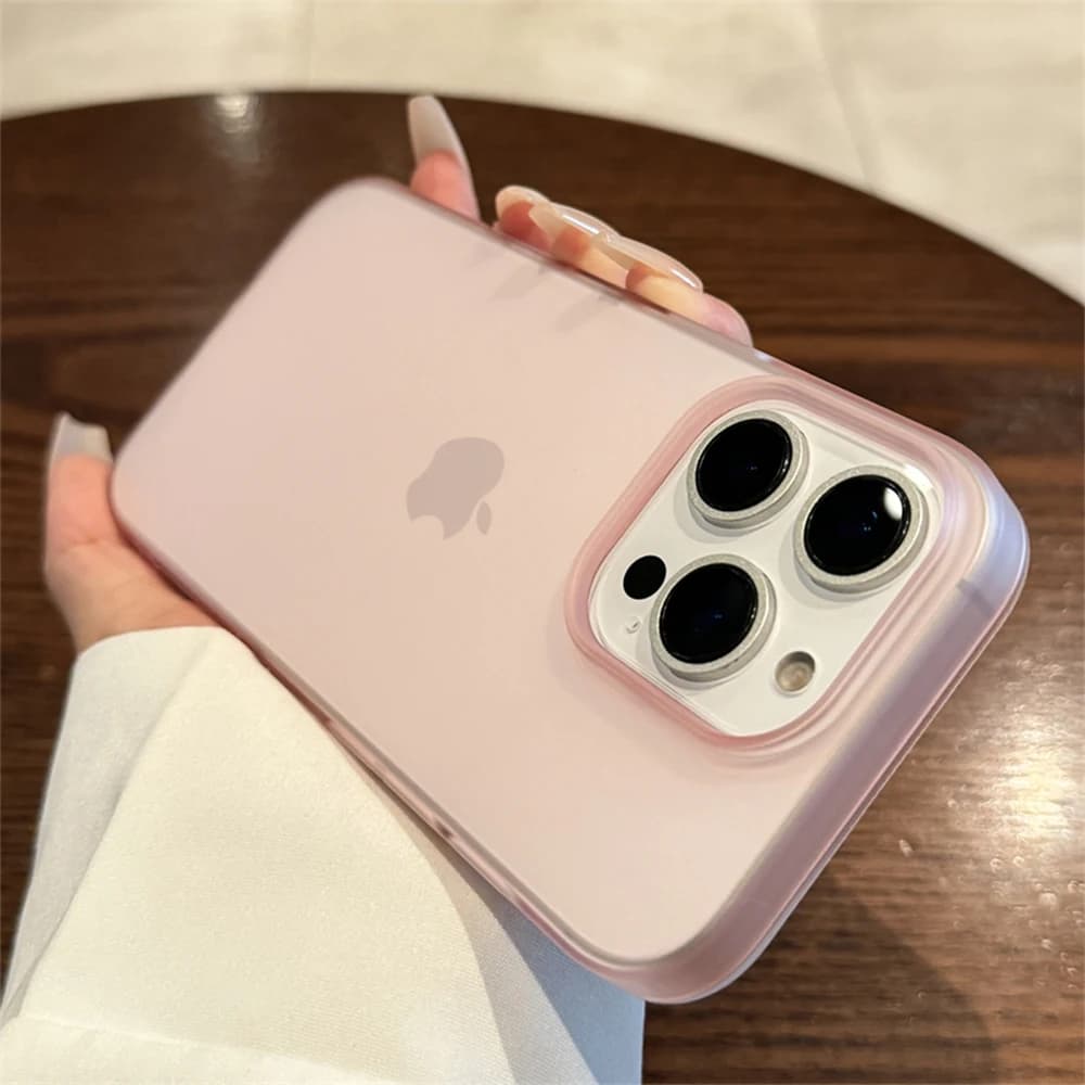 Soft Matte Candy Transparent Phone Case For iPhone 17 16 15 14 Pro Max Plus 13 12 11 XR Shockproof Silicone Bumper Cover