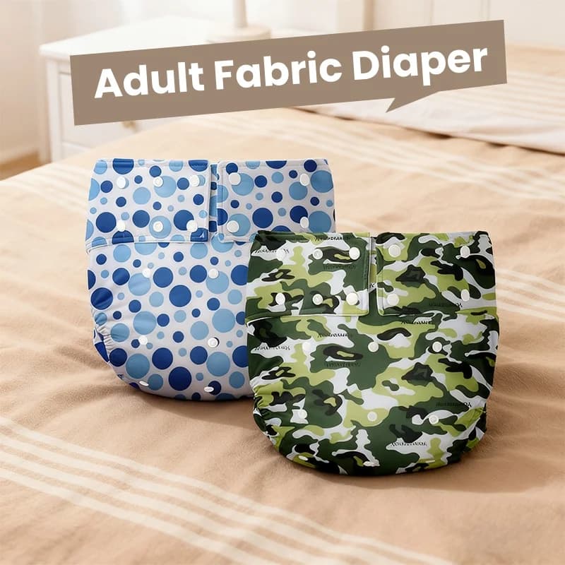 Waterproof PUL Reusable Adult Cloth Diapers - High-Quality Washable Incontinence Underwear, Adjustable Size for Men Women