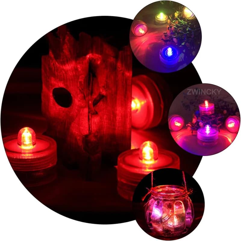 LED Submersible Light Underwater Night Lamp Battery Operated Garden Swimming Pool Light Fish Tank Pool Underwater Lighting
