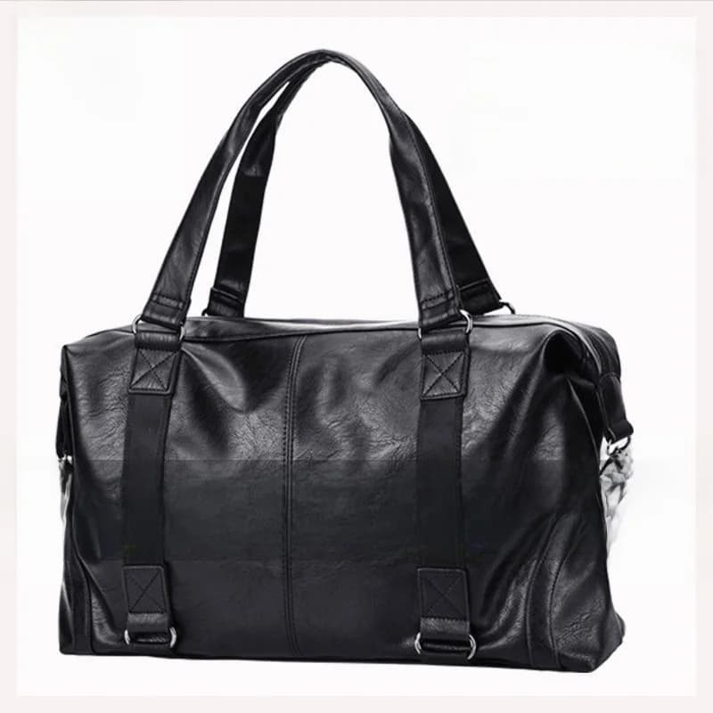 Men's Leather Travel Bag Large Capacity Handbag for Business Trips And Vacations with Shoulder Strap And Handle Free Shipping