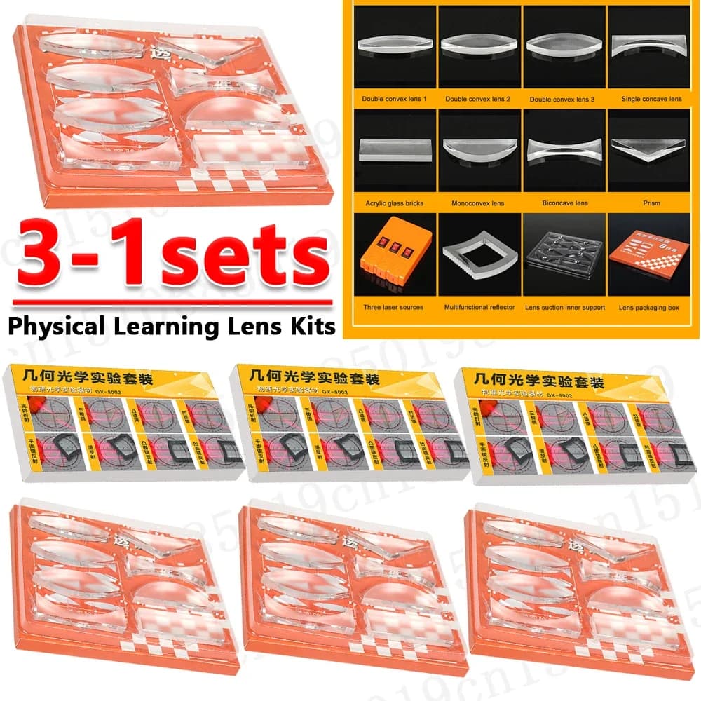 3-1sets Lens Imaging Equipment Tools Physical Teaching Tools Teaching Aids Geometric Optics Experimental Set Learning Kits
